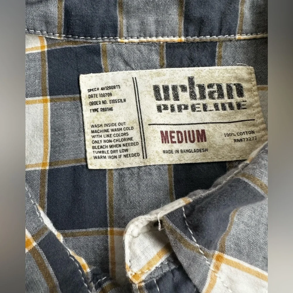 Urban Pipeline Men’s Button Shirt - Picture 2 of 6
